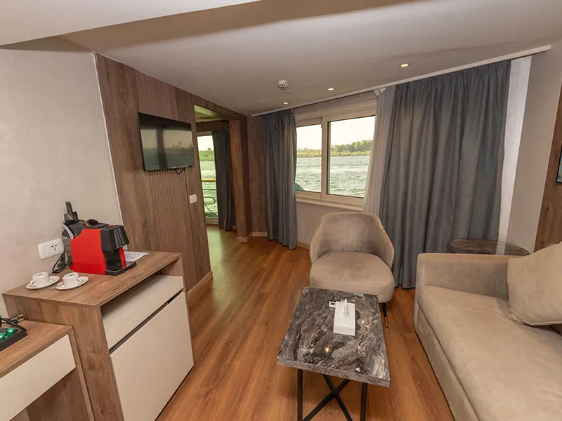 Cabin aboard the Royal Signature Nile Cruise Nile cruise